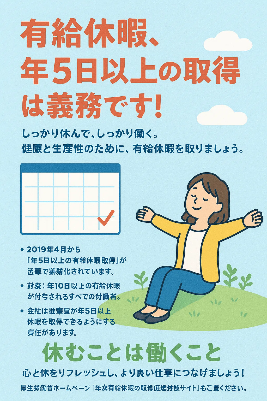 有給休暇のルール・5日間取得 →パートタイム労働者の場合「年次有給休暇管理簿」|EC卒業 50歳で第二の起業・副業・リスタート