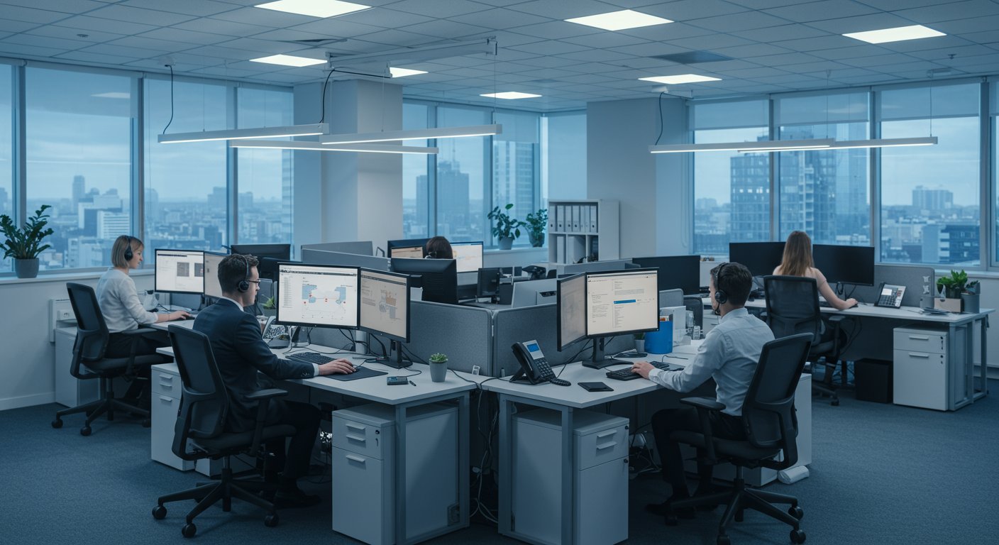 24時間対応のカスタマーサポートセンターの様子