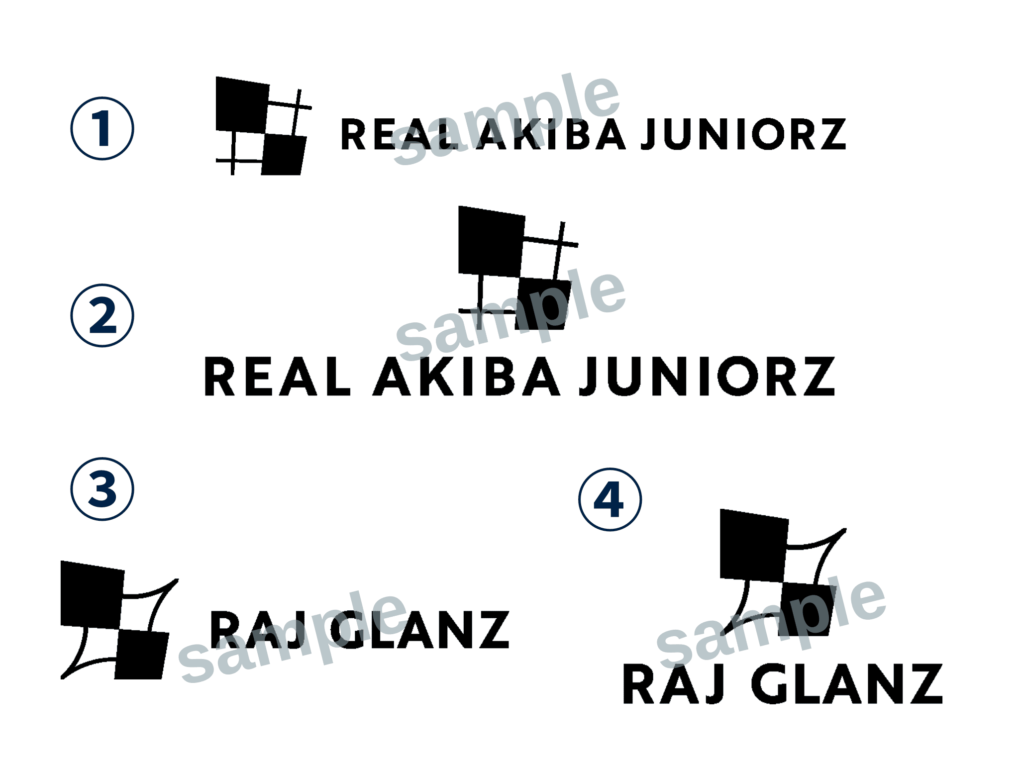 REAL AKIBA JUNIORZ 応援広告 利用可能素材 ロゴ