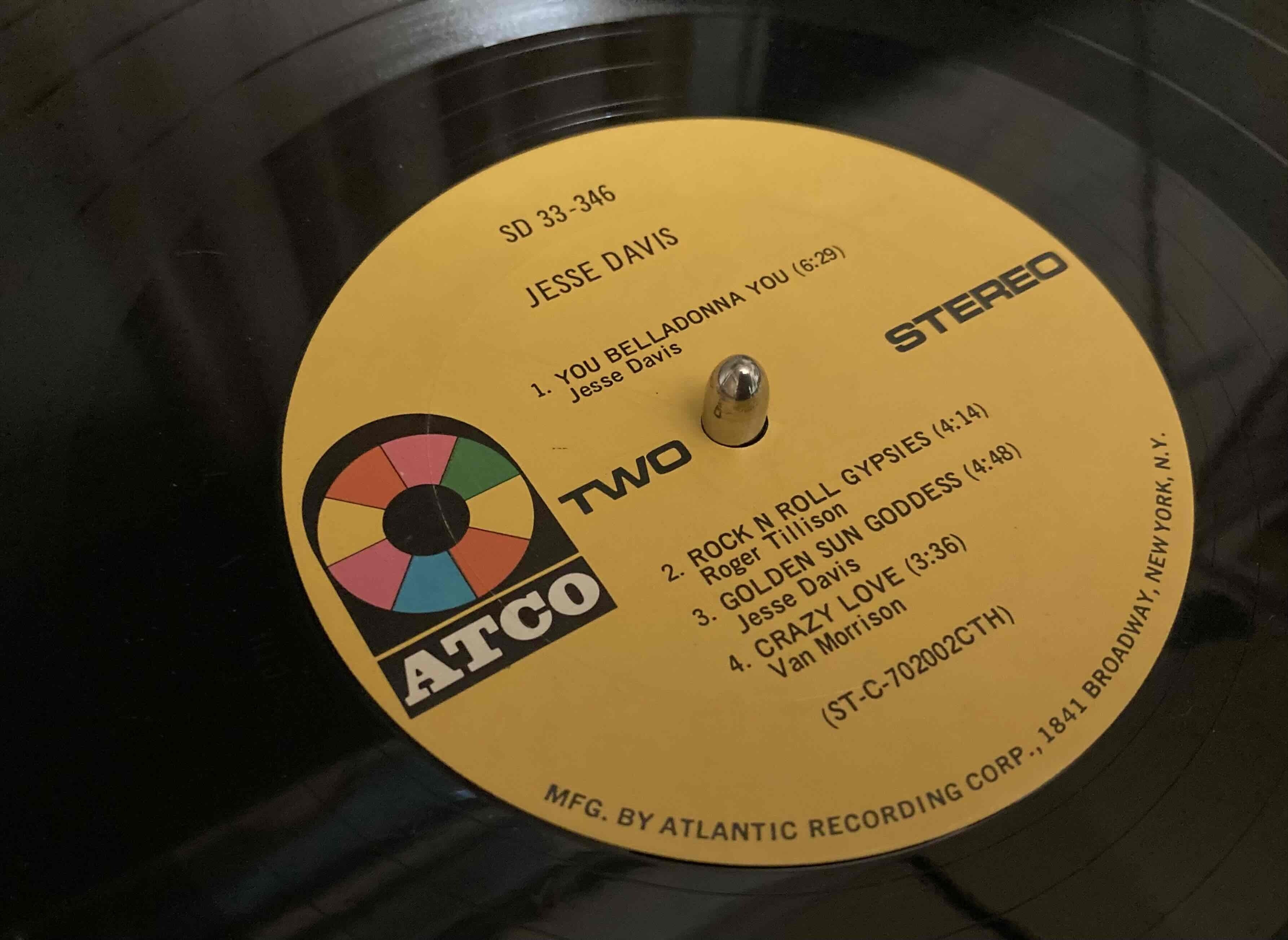 Richard Davis / レコード Jesse Davis [Same ] Atco SD33-346 ｜naruru's Record