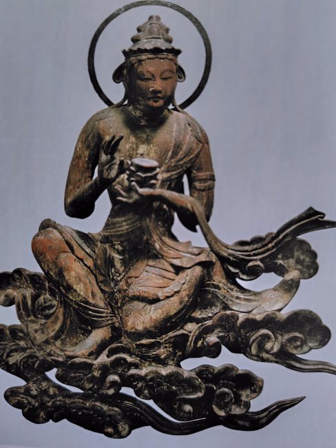 d1221505 仏教 仏具 仏教美術  木彫 仏像  雲中供養菩薩像 時代 古物 骨董 伝統工芸 工芸美術　 平等院 極楽浄士 阿弥陀如来 現状品 中古品 第21仏：木造雲中供養菩薩像（平等院蔵） | 仏ログ