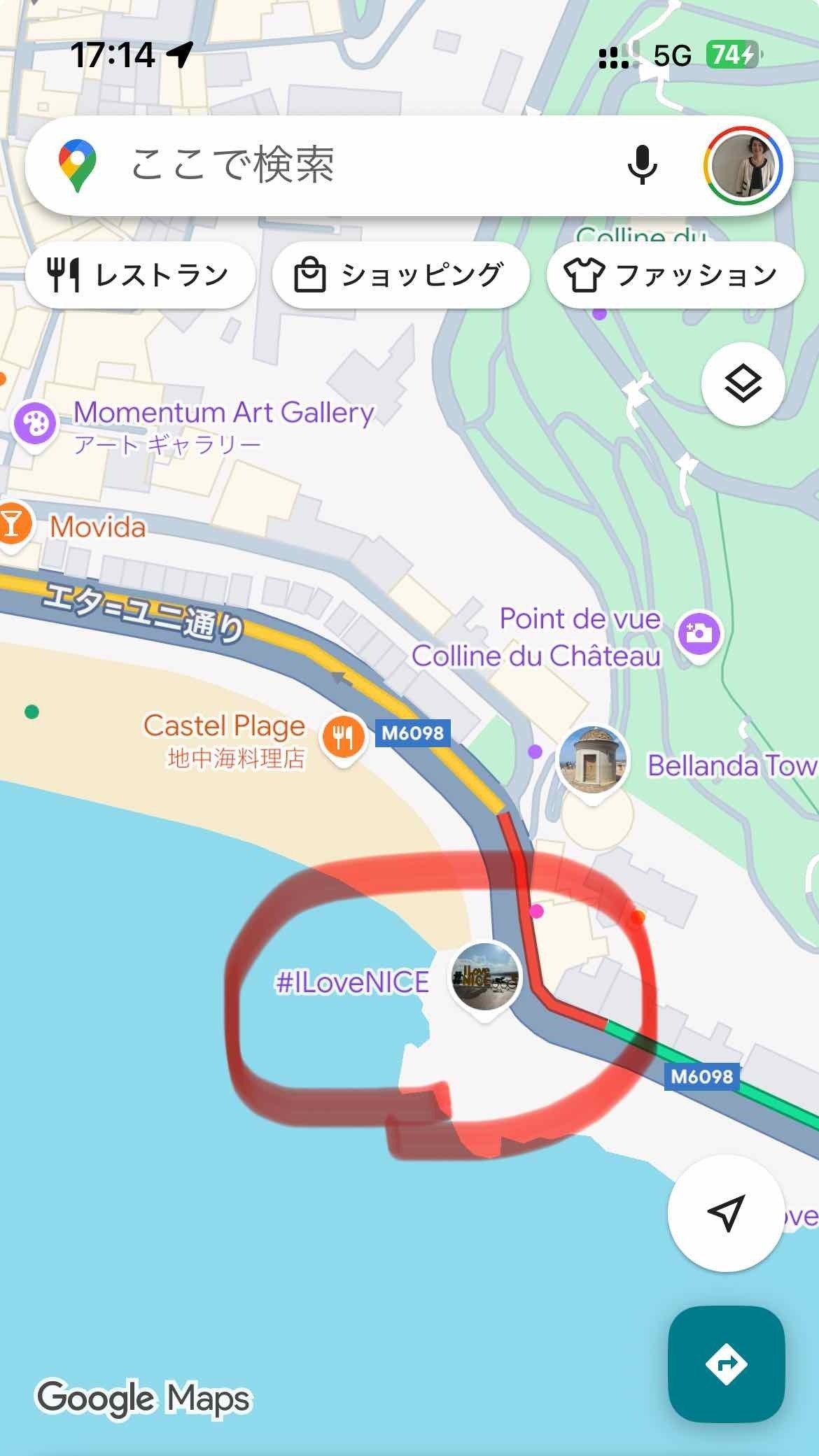 55歳世界一周ひとり旅#28】DAY10-NICE / 自撮り予定の＃I Love Niceが