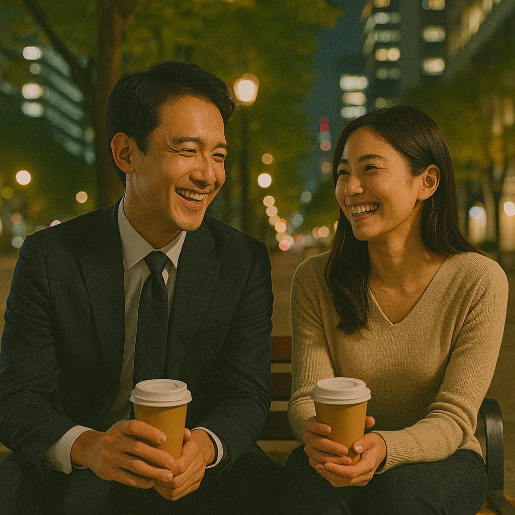 短い時間でも合う工夫をする男女