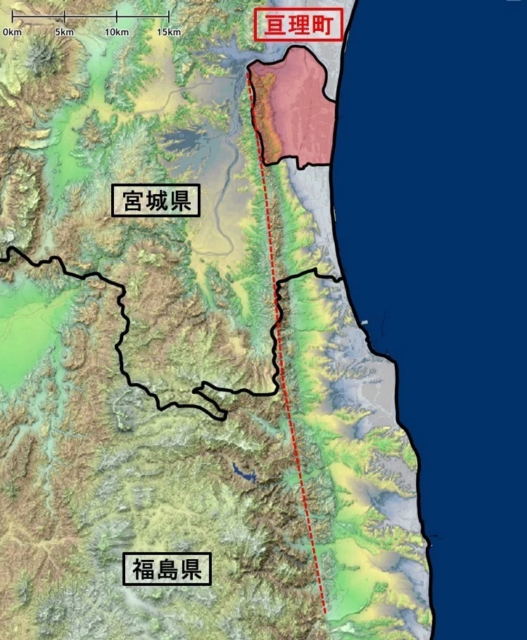 細長い尾根のナゼ【都道府県シリーズ第2周：宮城県 亘理町編no.1-3