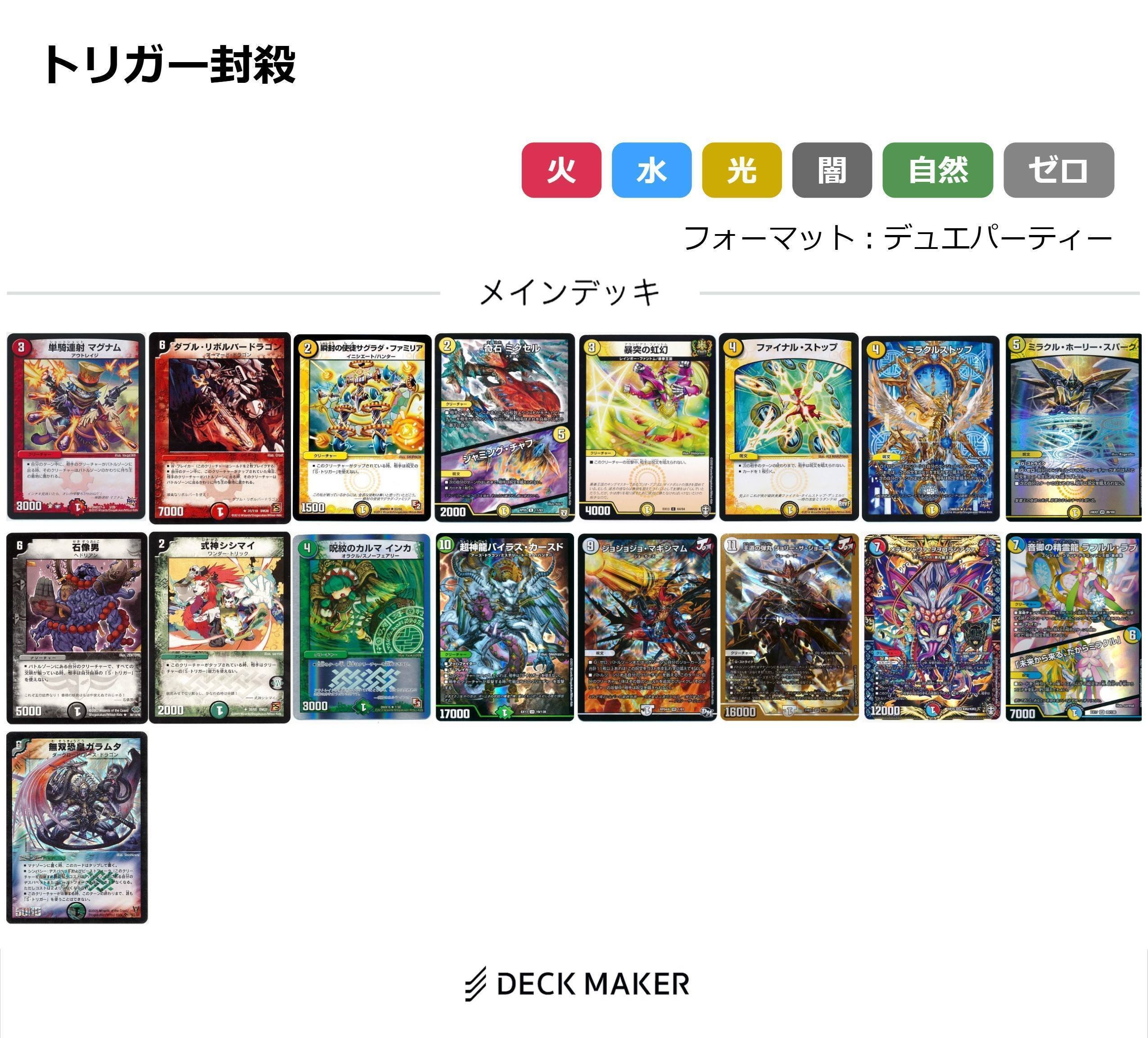 デュエパーティー用デッキ 4Cボルメテウス (推奨レベル2〜3) デュエ