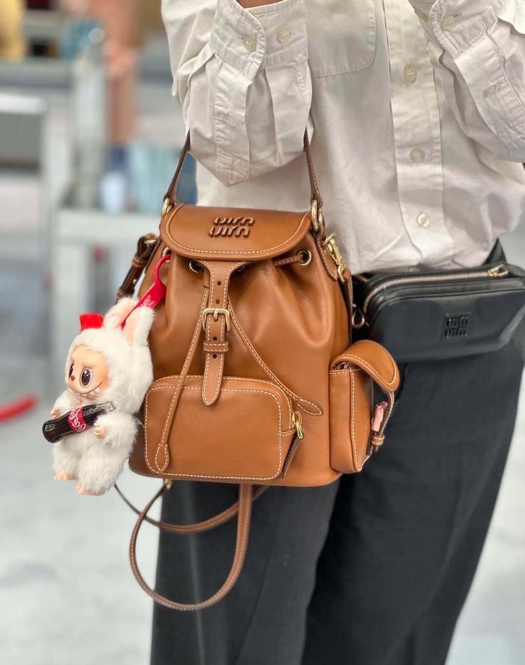 miumiu 可愛いリュック　チョコレート色 MIU MIU（リュック/バックパック）のフリマアイテム一覧