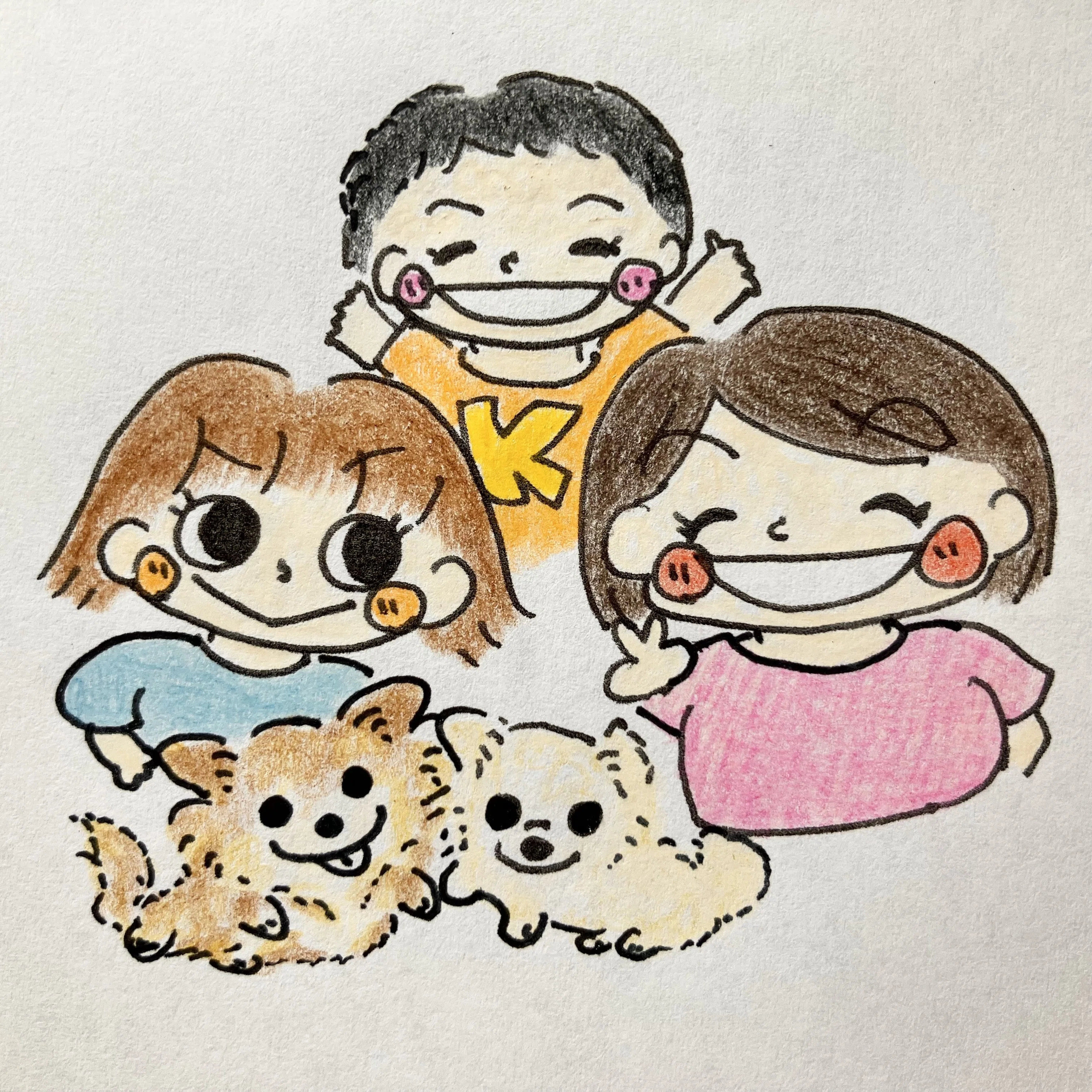 友達が書いた絵 お友達イラスト｜ちむらさき🌸エッセイ／イラストエッセイ