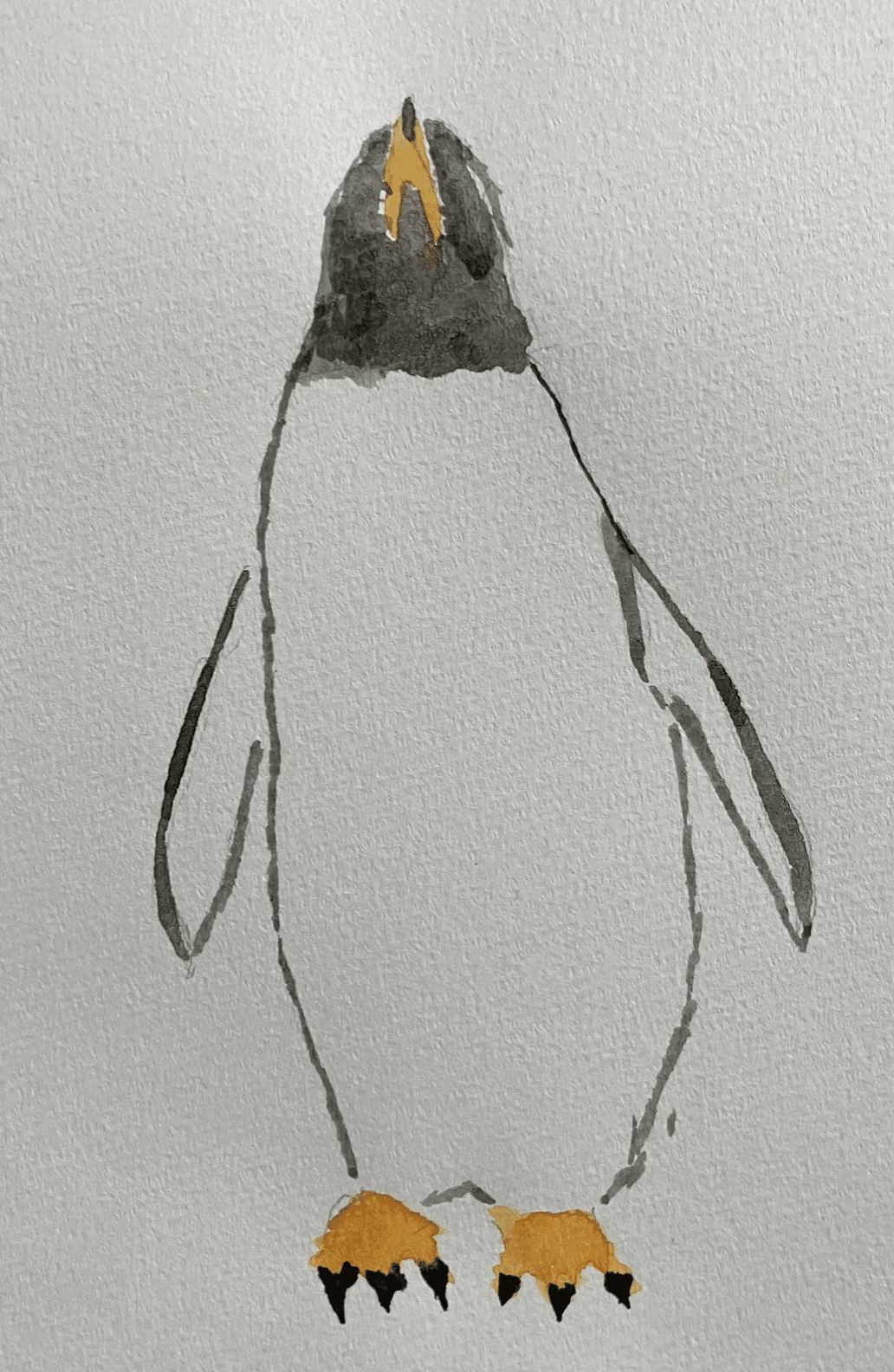 水彩画 ペンギン アート 186 生配信 ペンギン 水彩 - YouTube