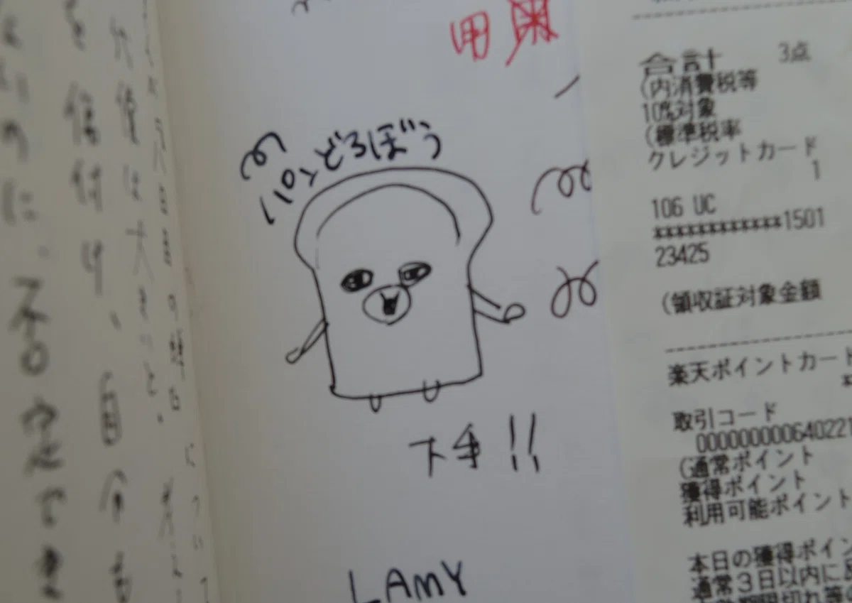 Writing in a blank notebook, a dummy book｜手帳Q子
