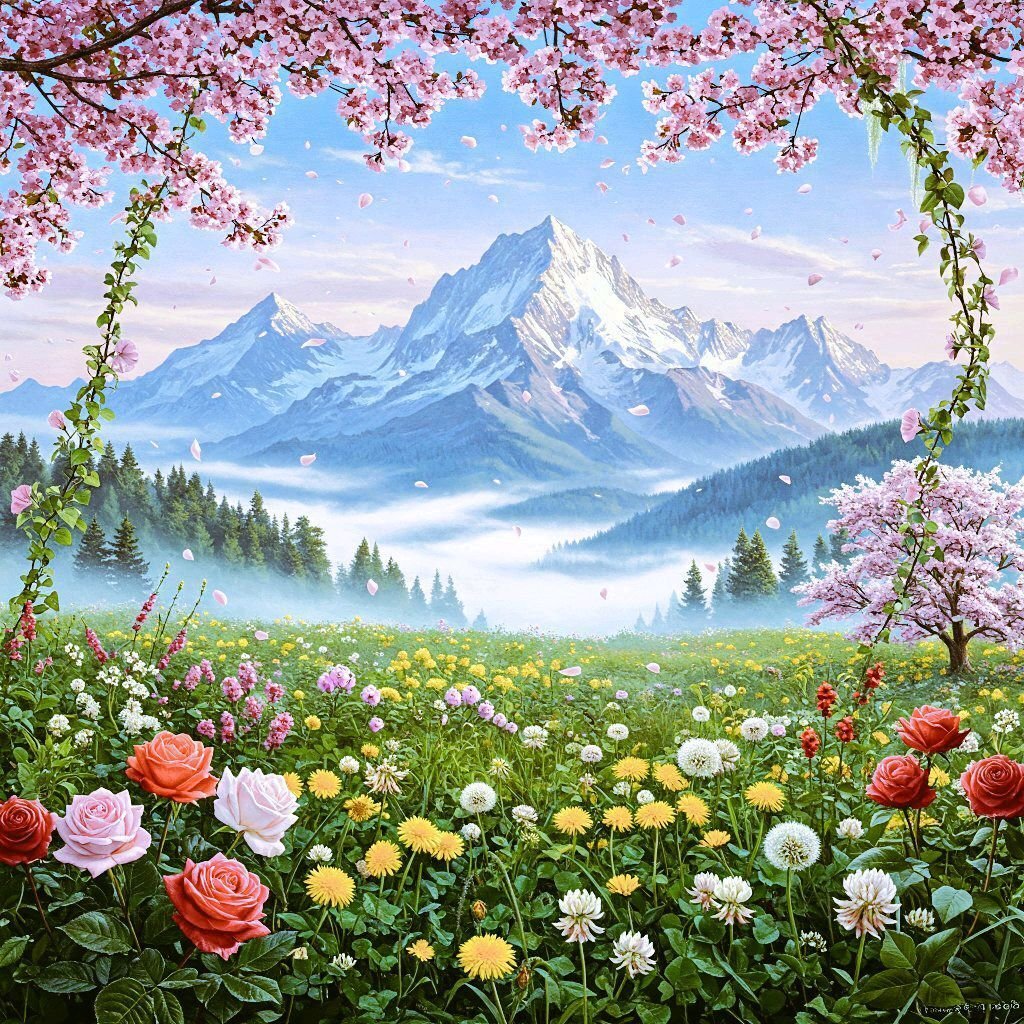 風景画 花と風景 2023 美しい桜と花の風景34選(4K-HDR) Beautiful Scenery Of