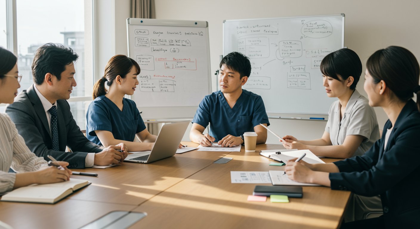戦略的な求人設計のミーティング風景