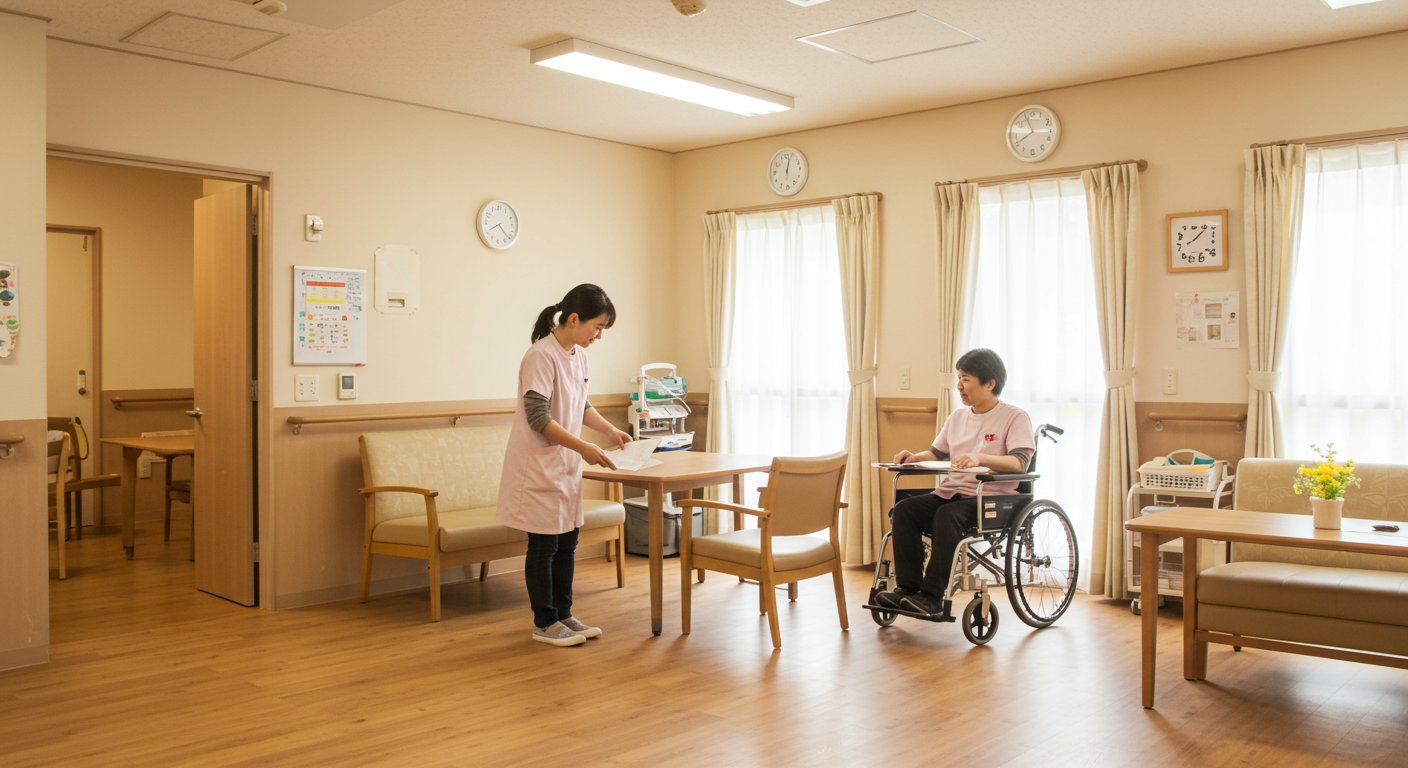 介護施設での職場体験の様子