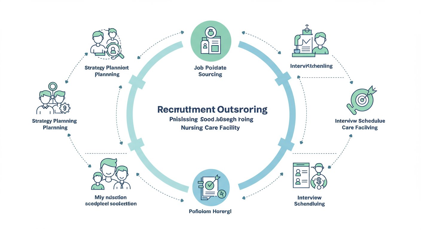 採用代行サービスの業務フロー図