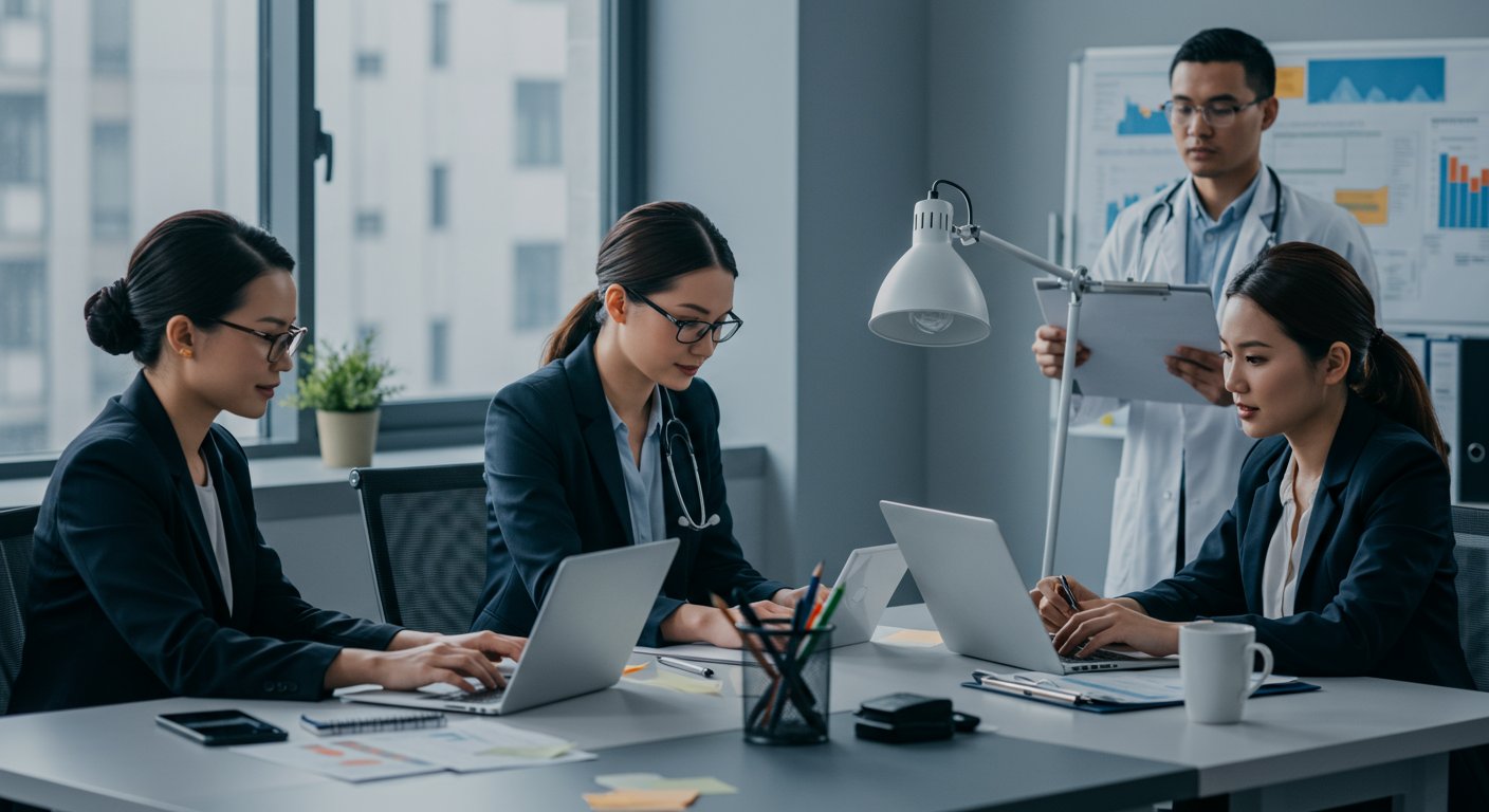 採用業務の効率化と外部サポート活用を表す画像