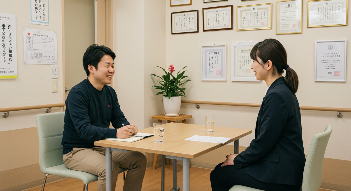 介護職の面接シーン