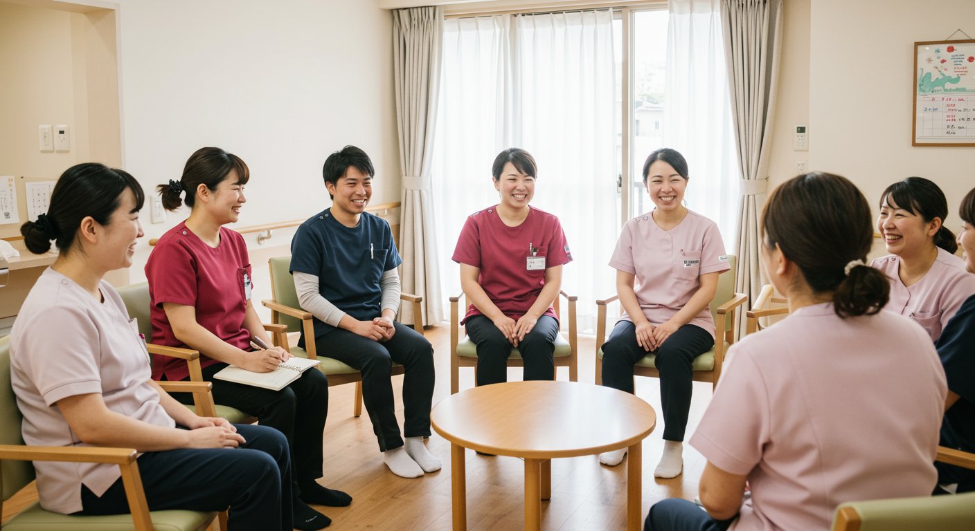 介護施設でのチームミーティング