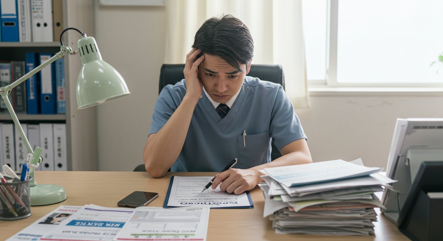採用業務に悩む介護施設の管理者