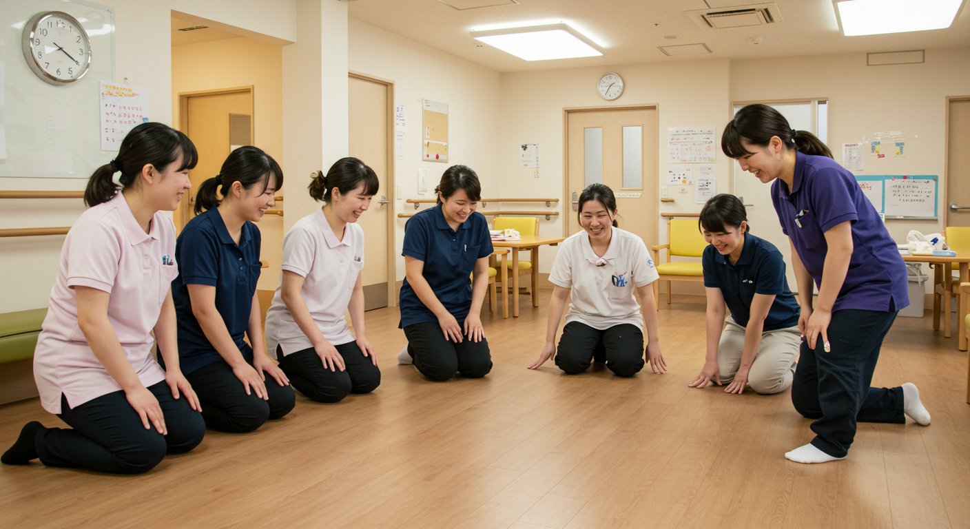 介護施設でのチームビルディング活動の様子