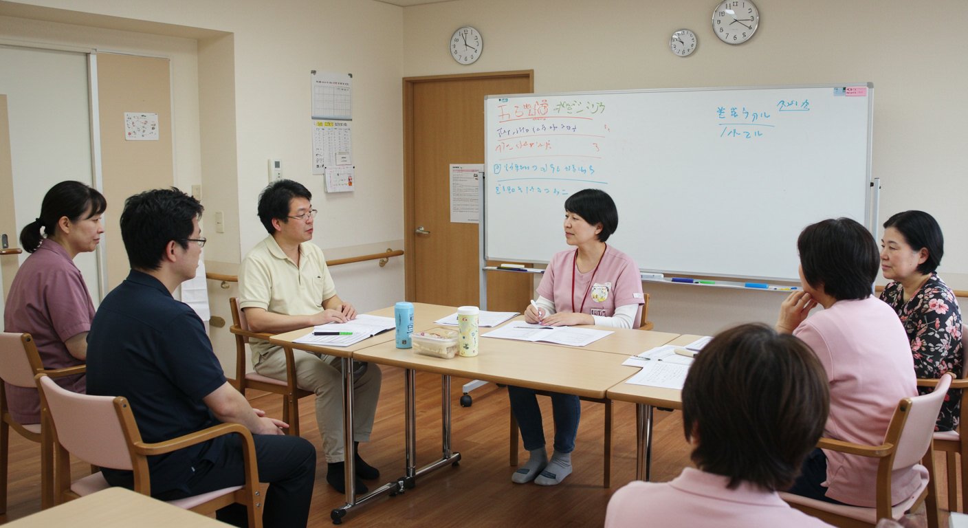 介護施設での次世代リーダー育成研修の様子