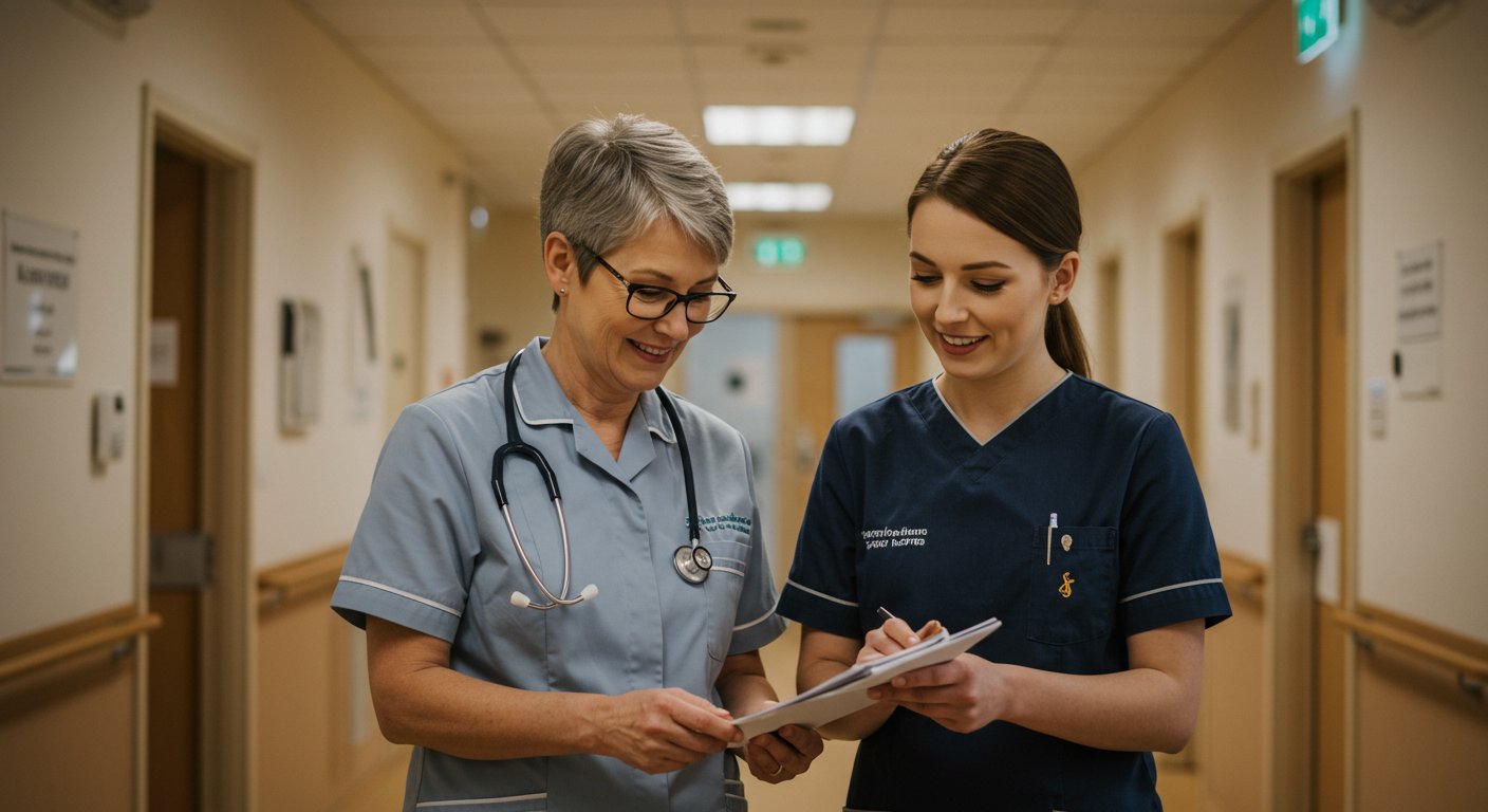 介護施設でのメンター制度を表す画像