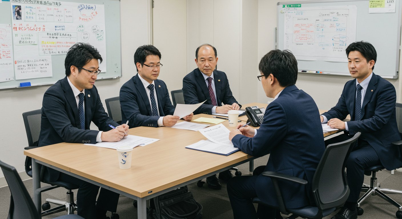 介護施設と人材紹介会社の打ち合わせ風景