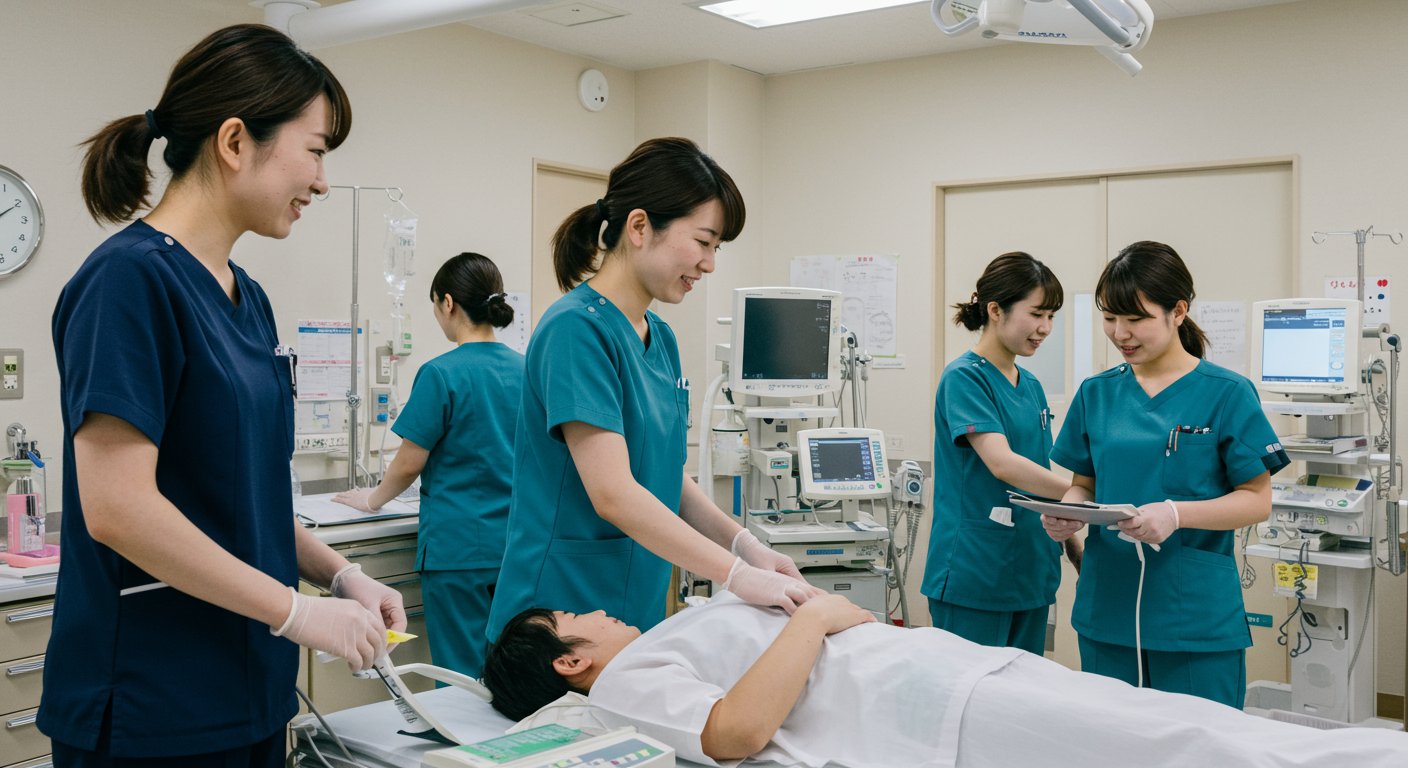 介護施設でのチームワークの様子