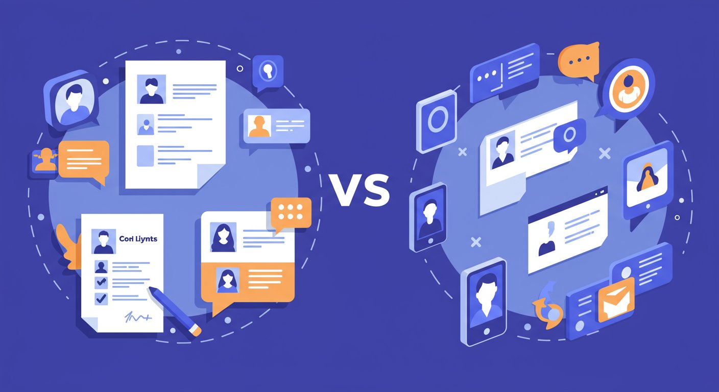 SNSを活用した採用活動の流れと従来型採用との比較