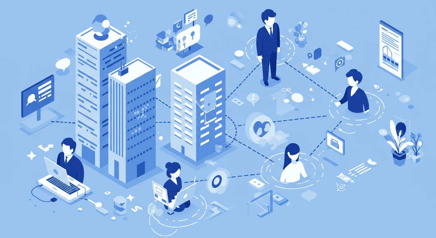 SNS採用の概念図:企業と求職者をつなぐソーシャルメディアプラットフォーム