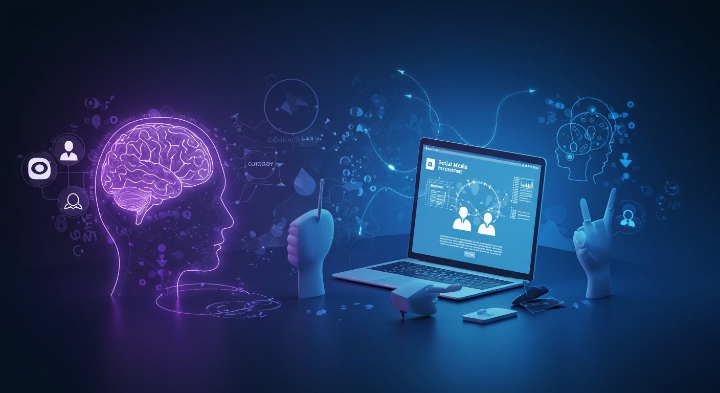 SNS採用の心理学的アプローチを示す画像