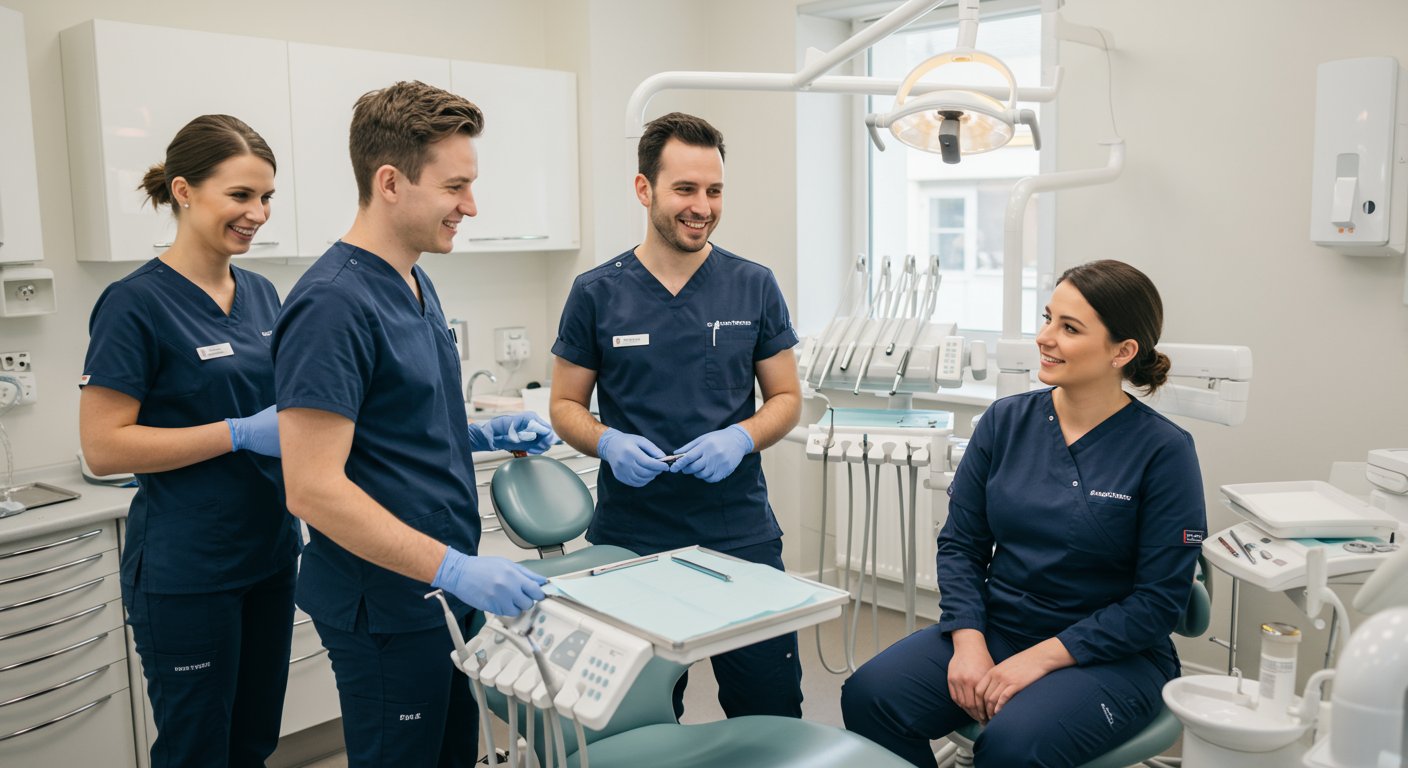 チームワークの良い歯科医院スタッフ