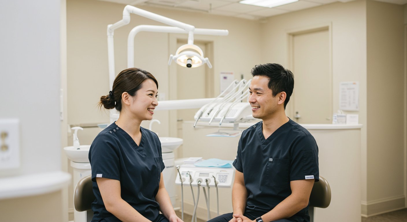 歯科医院でのリファラル採用の様子