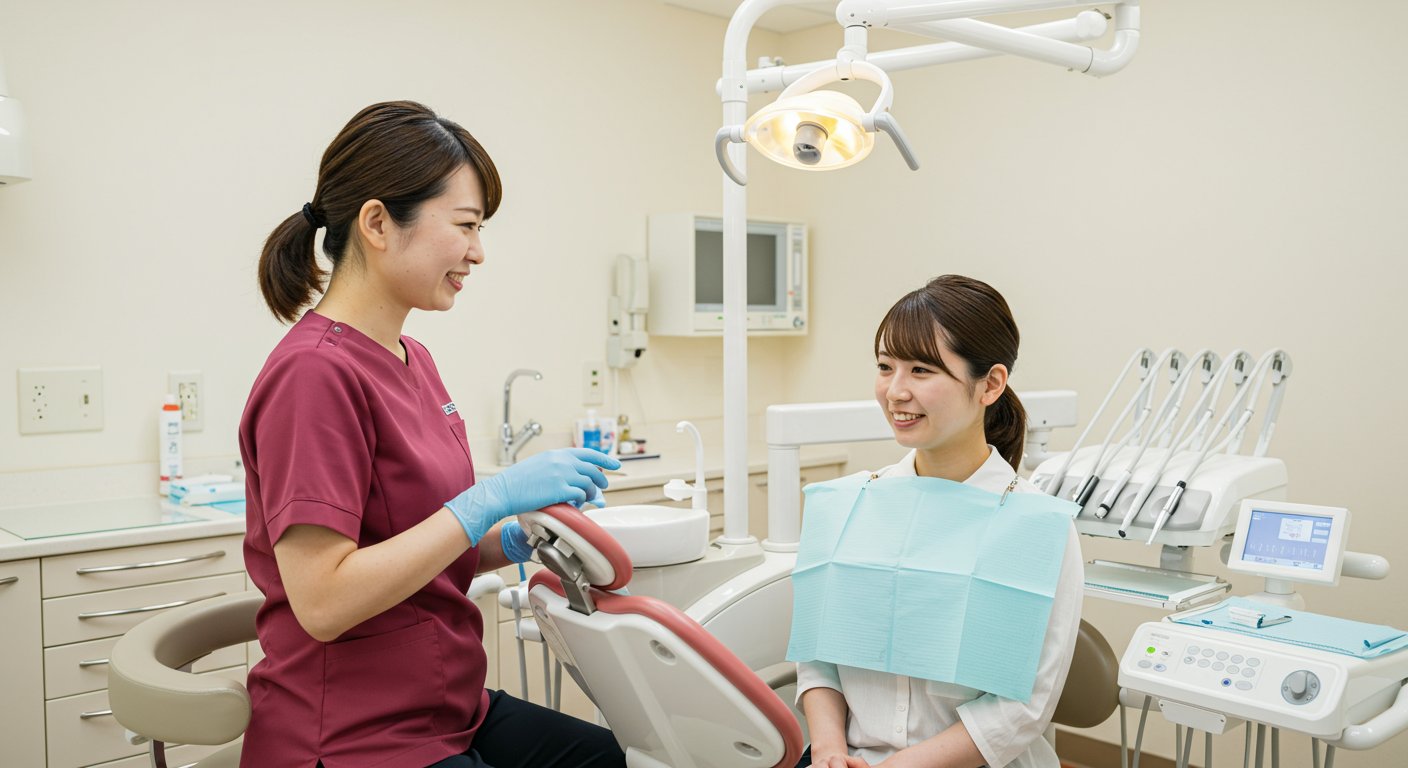 歯科医院での新人研修の様子