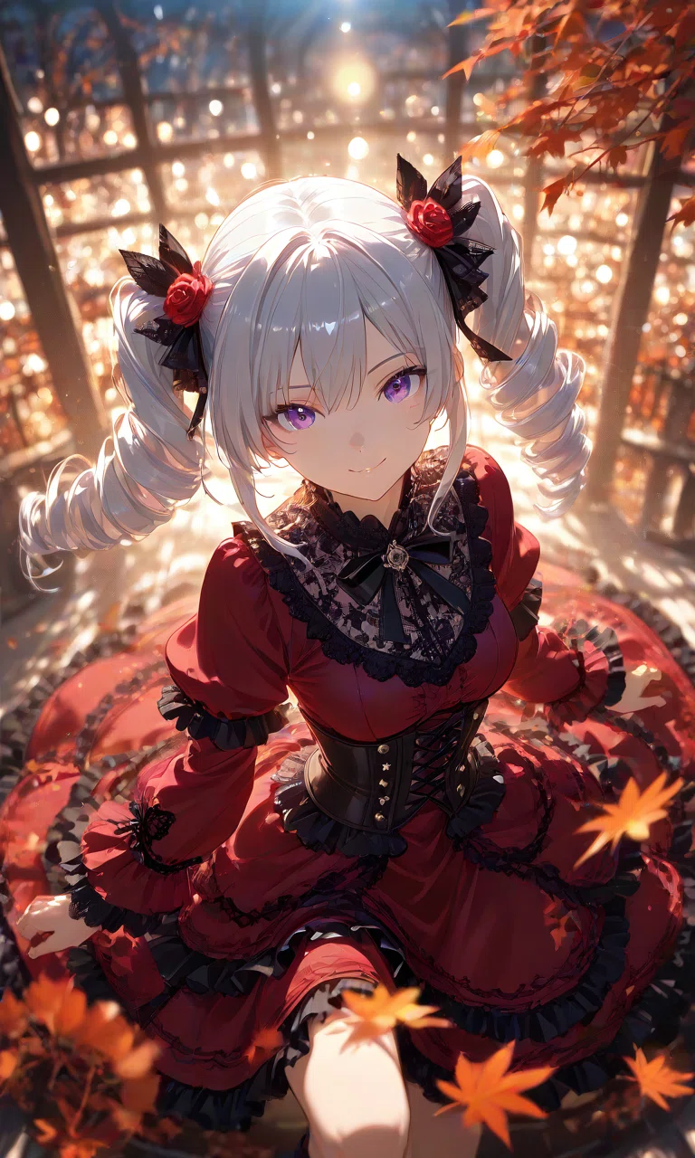白銀髪と秋の彩り — 七枚の幻想Silver Hair and Autumn Colors — Seven
