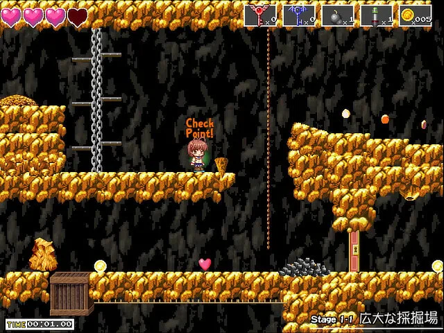 くらすぺ 日記】2005年製の同人ゲーム『くらすぺ』（クラナド×スペランカー）は