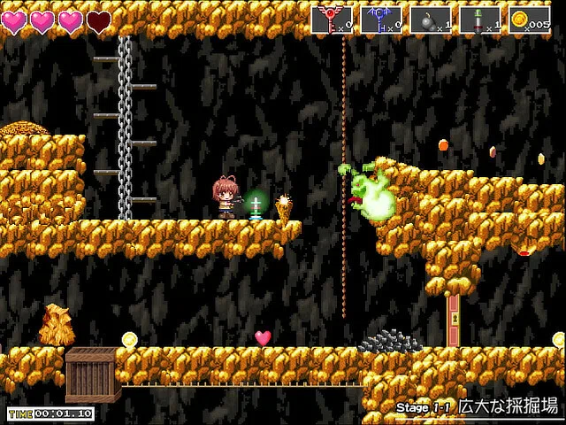 くらすぺ 日記】2005年製の同人ゲーム『くらすぺ』（クラナド×スペランカー）は