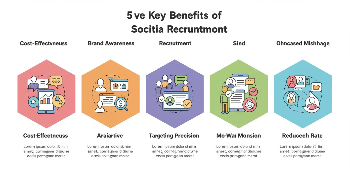 SNS採用の5つの主要メリット図解