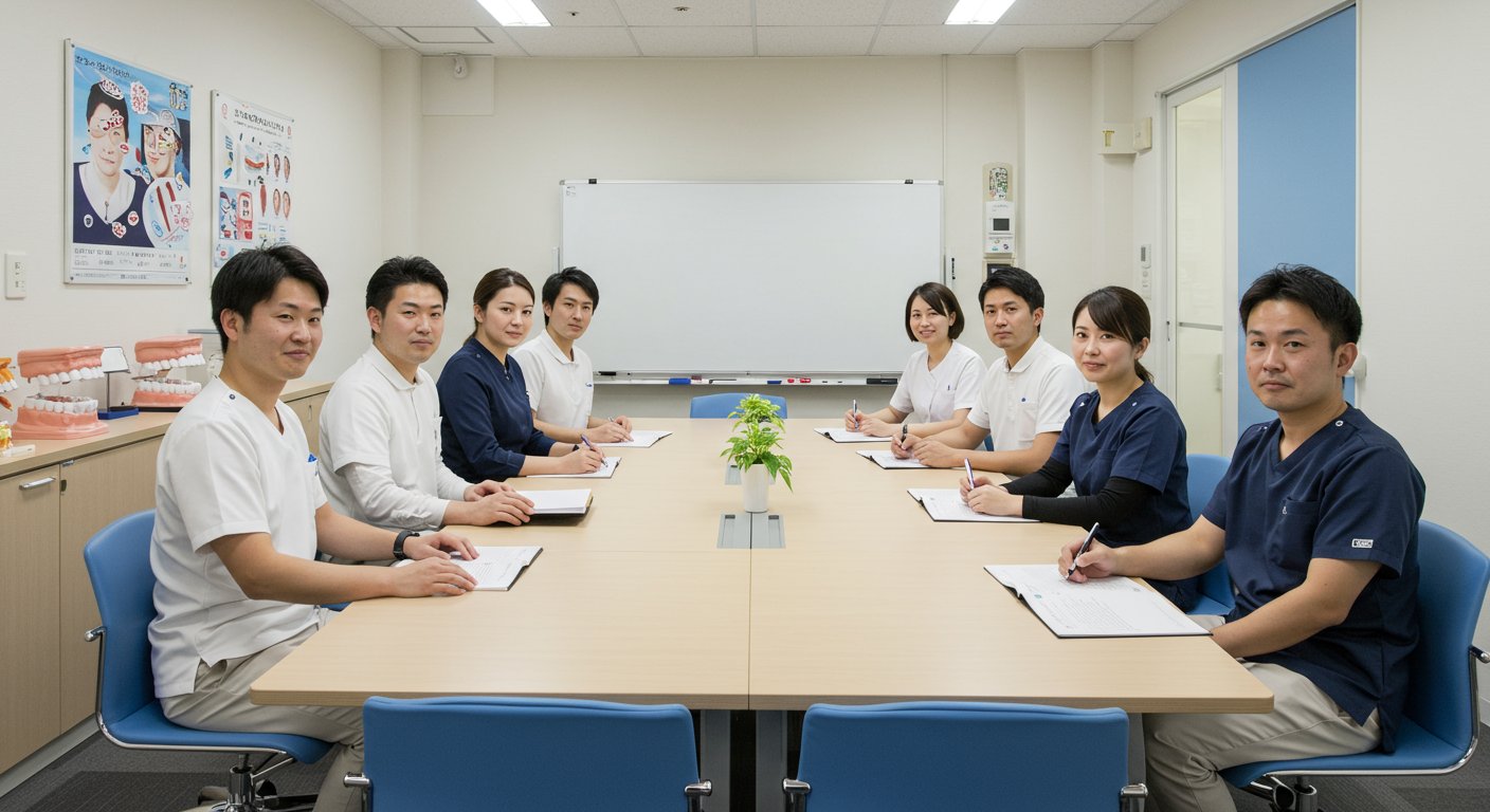 歯科医院のスタッフミーティング風景