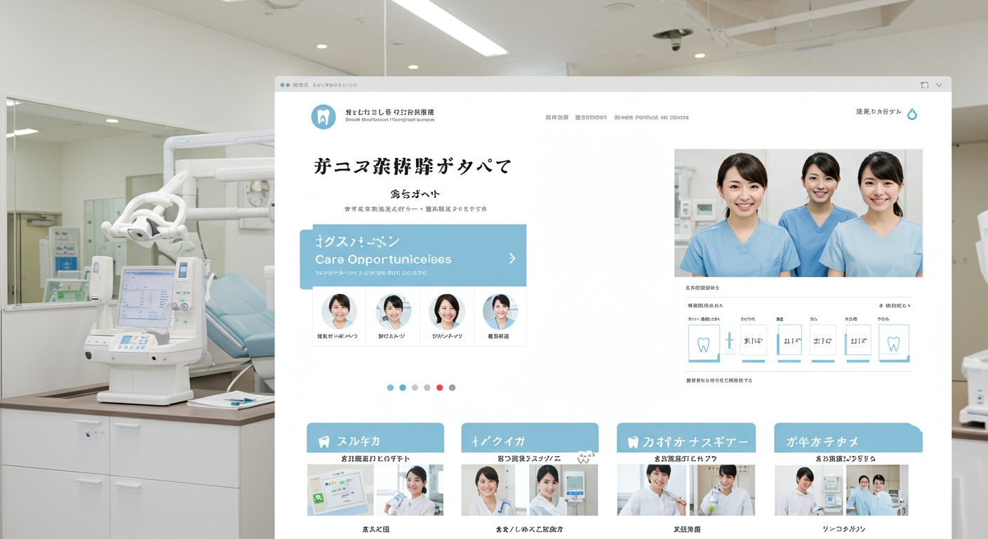 歯科医院の採用専門サイトデザイン例