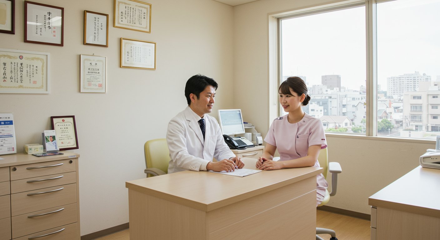 歯科医院の面談風景