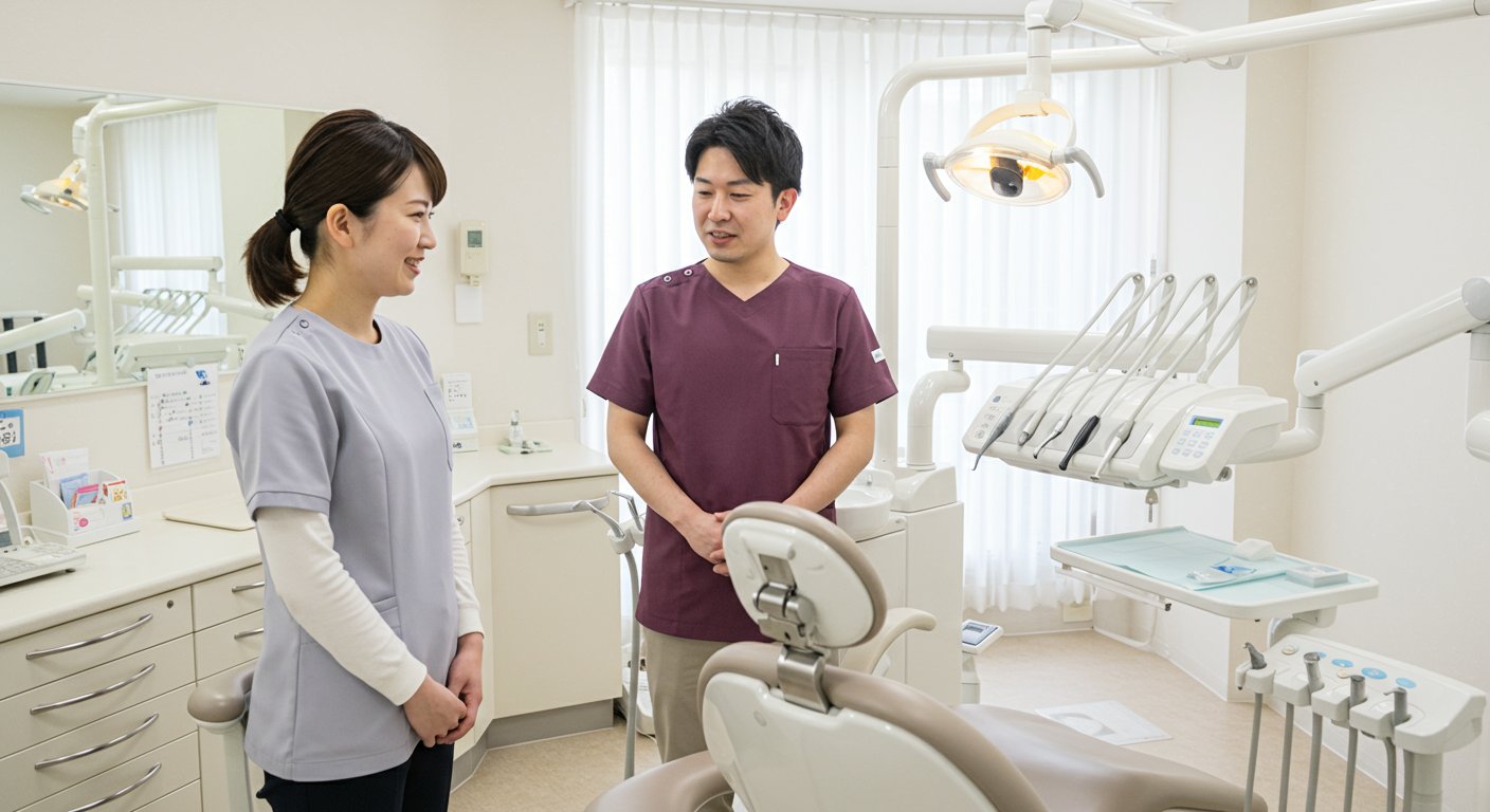 歯科医院での新人研修風景