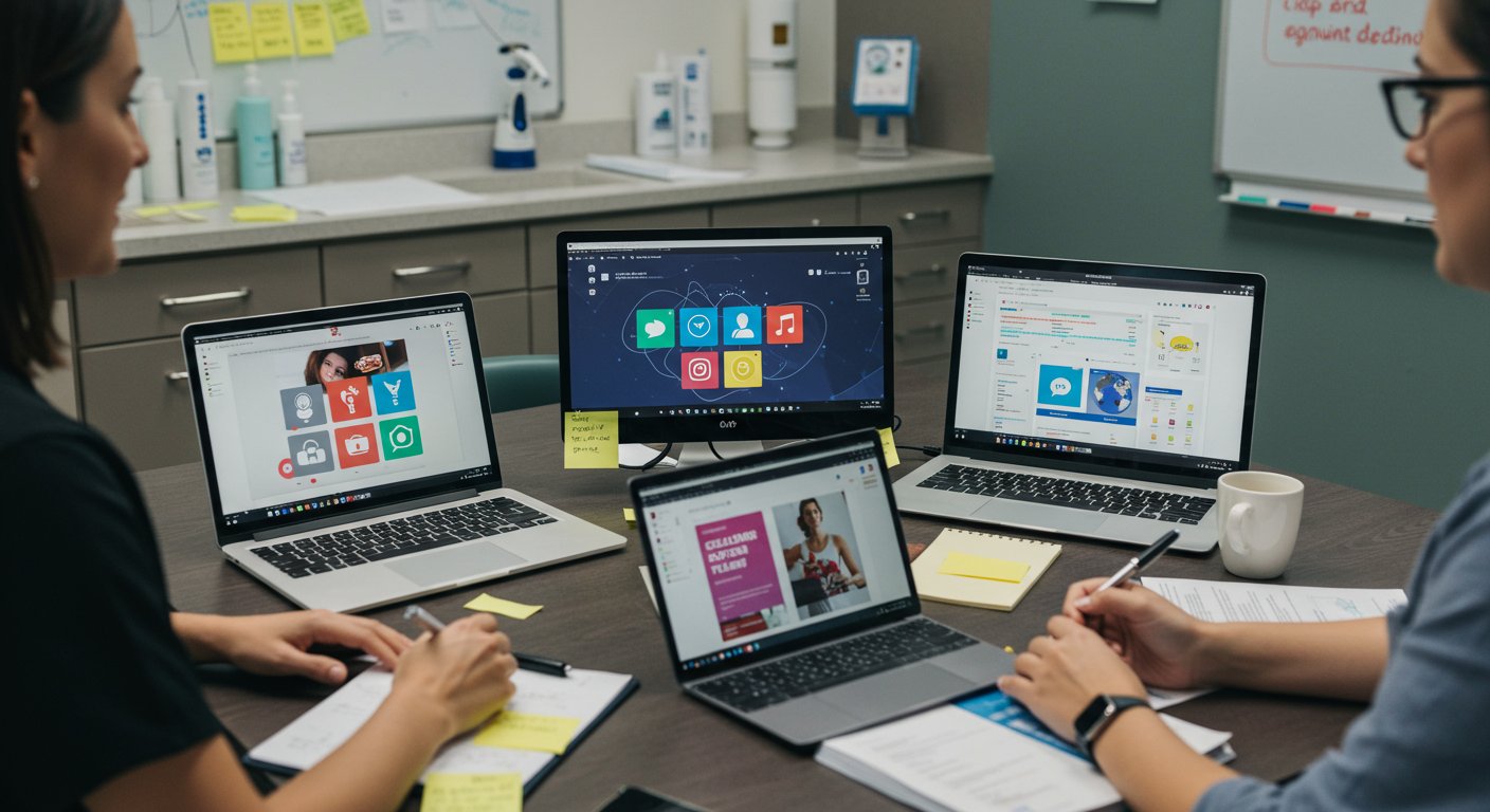 複数のSNSを活用した採用戦略のイメージ