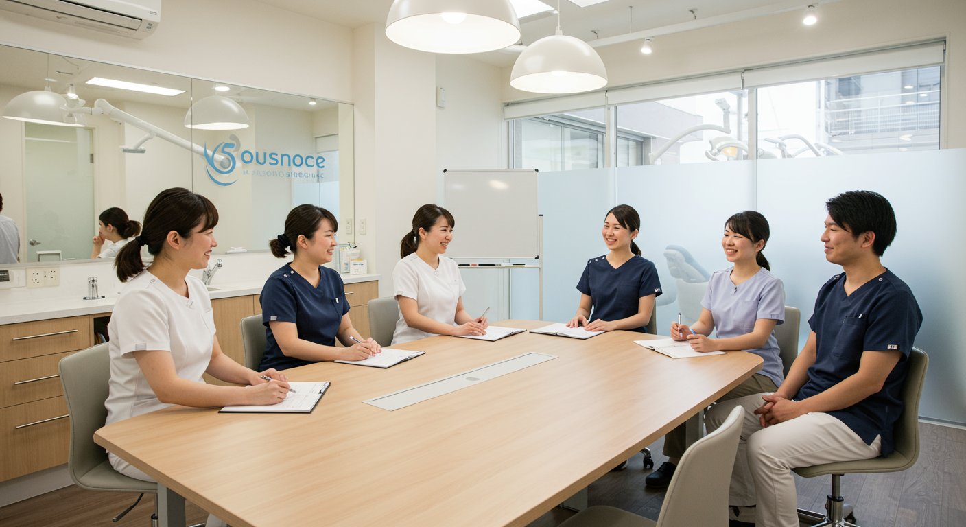 歯科医院のスタッフミーティングの様子
