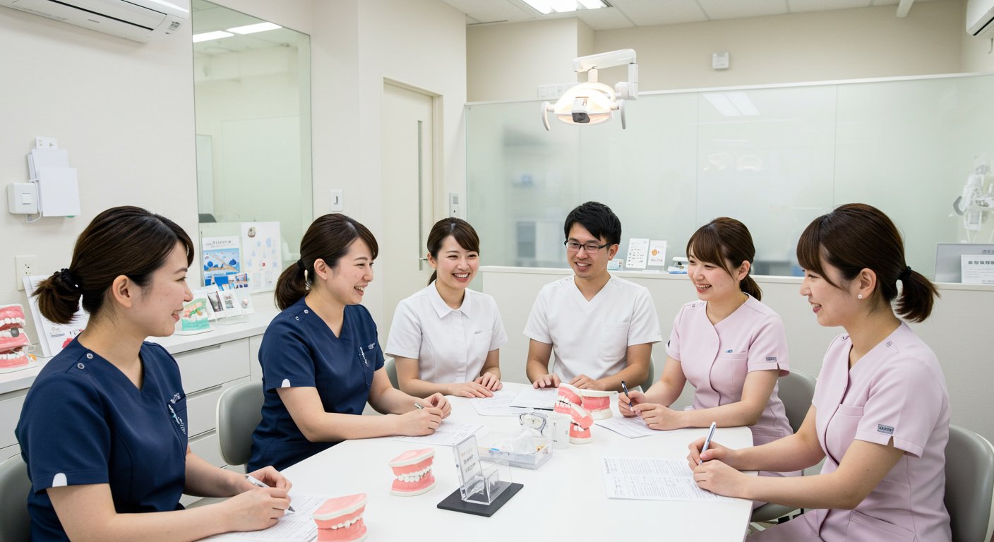 歯科医院のスタッフミーティングの様子