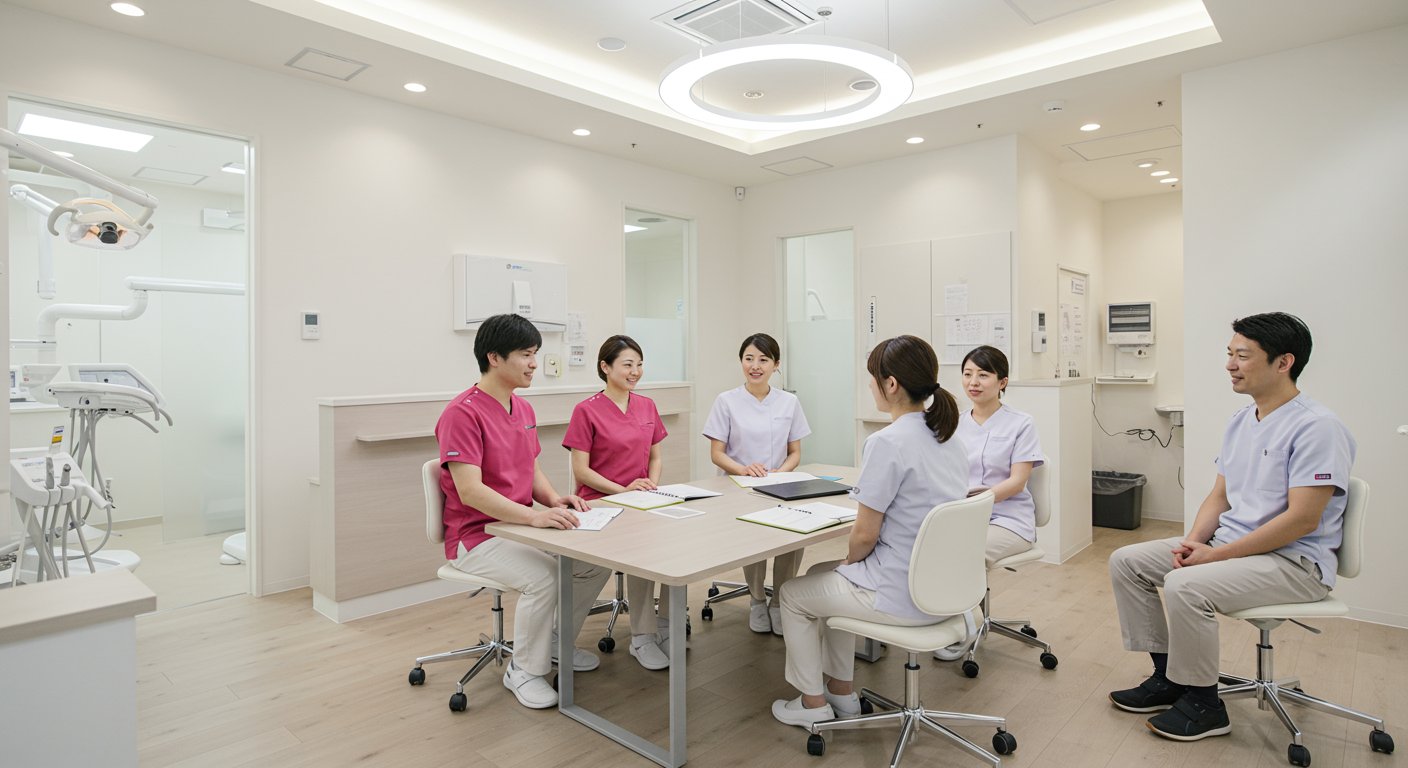 歯科医院でのチームミーティング