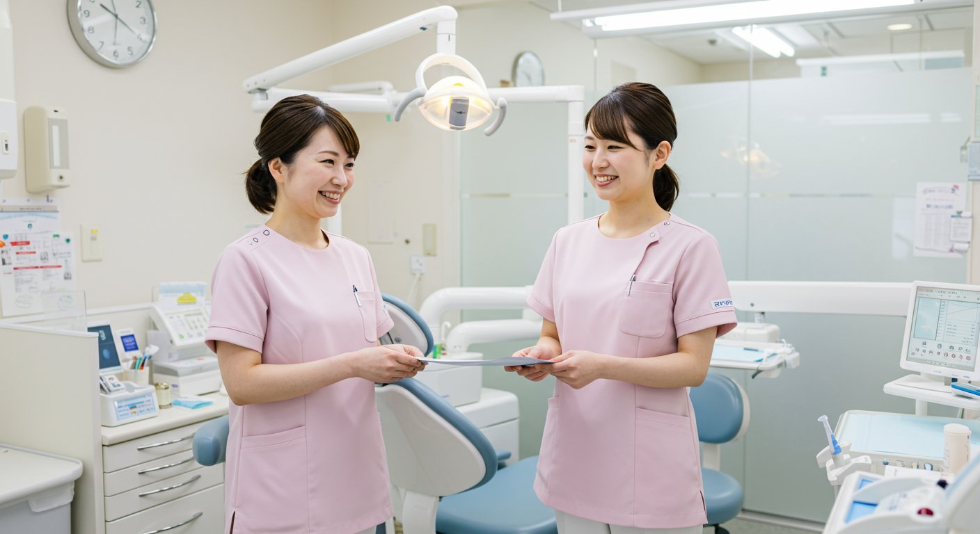 歯科医院での新人歯科衛生士のオンボーディング風景