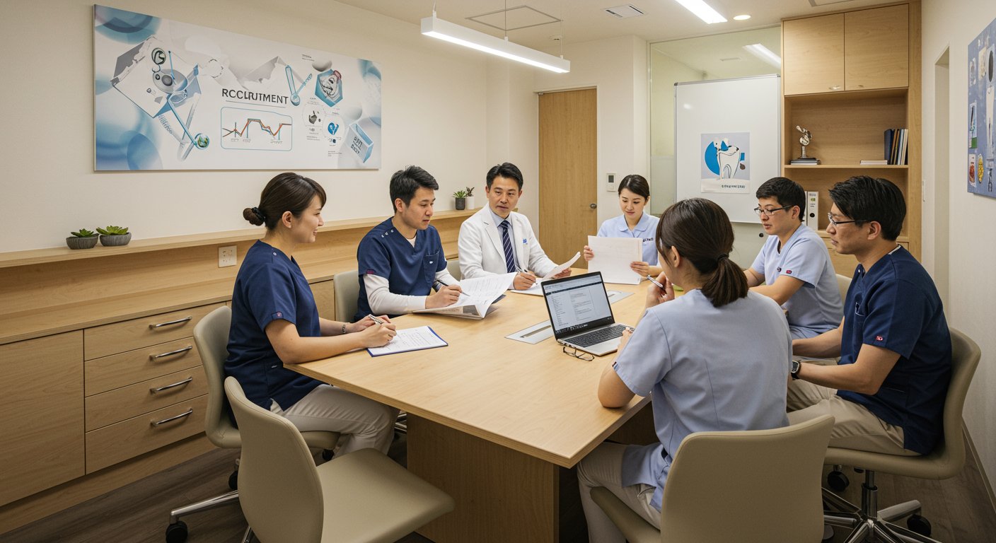 歯科医院の採用戦略会議の様子