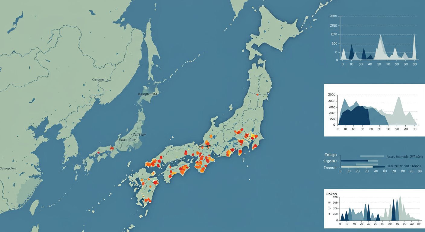 地域によって異なる歯科医療人材の採用状況を示す日本地図