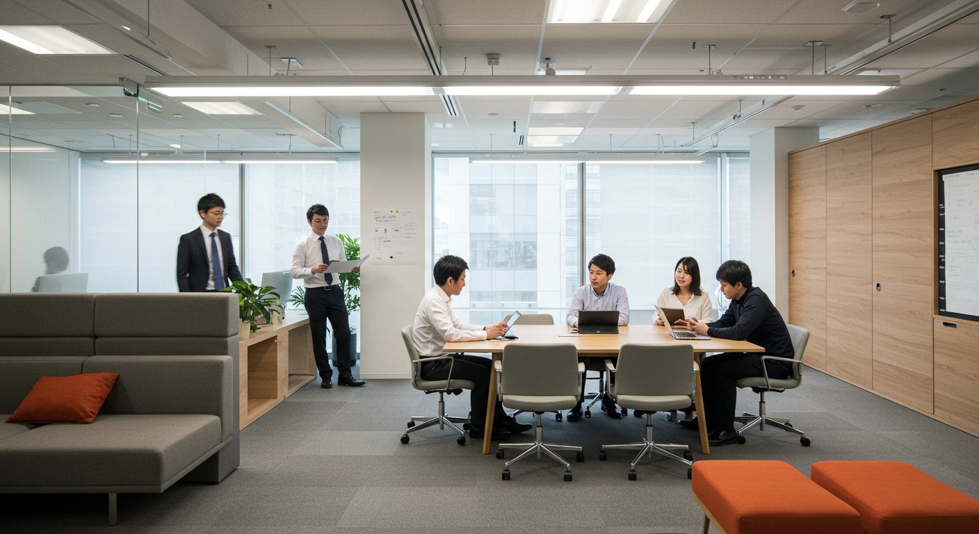 多様な人材が協力して働くオフィス環境