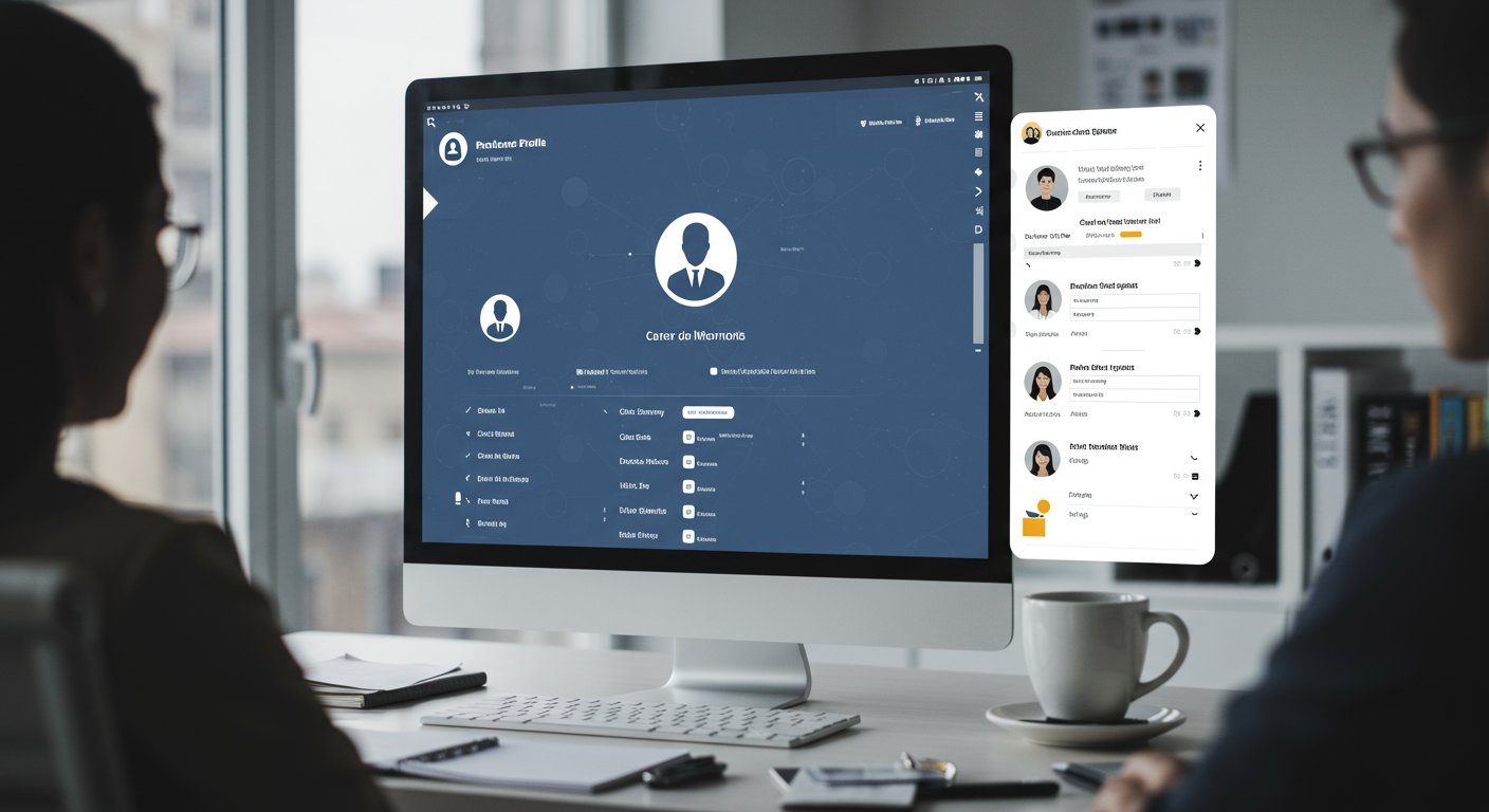 プロフェッショナルなLinkedInプロフィール画面
