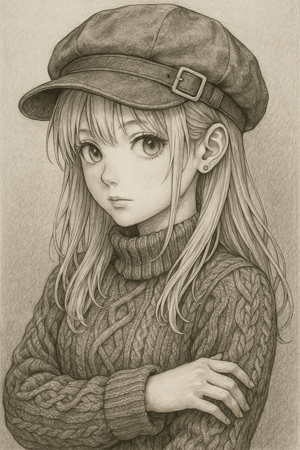 手描きアナログイラスト(そばかす少女) そばかすの女の子🌱 #イラスト #illustration
